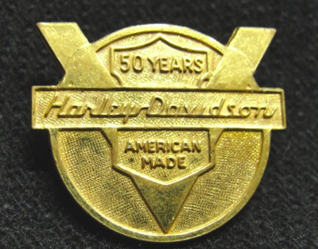 Harley Davidson Vintage 50th Anniversary Pin
