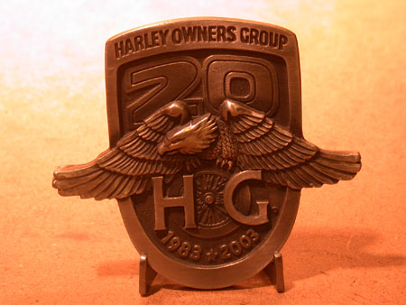 HOG 20th Anniversary Pewter plaque