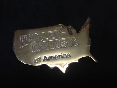 Harley Davidson Vintage Brass USA Buckle