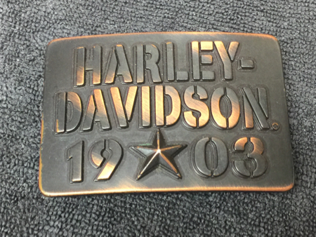 Harley Davidson 1903 Brass Buckle
