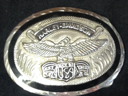 Harley Davidson Mexican silver inlaid Buckle