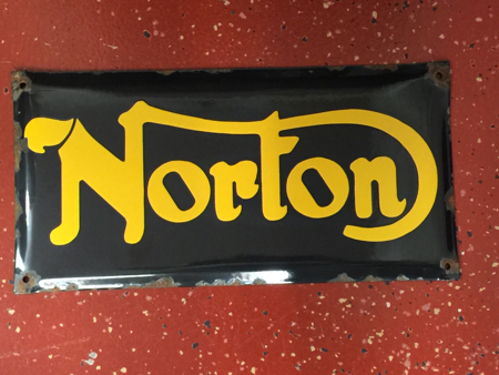 Norton Motorcycles porcelain Dealer Sign