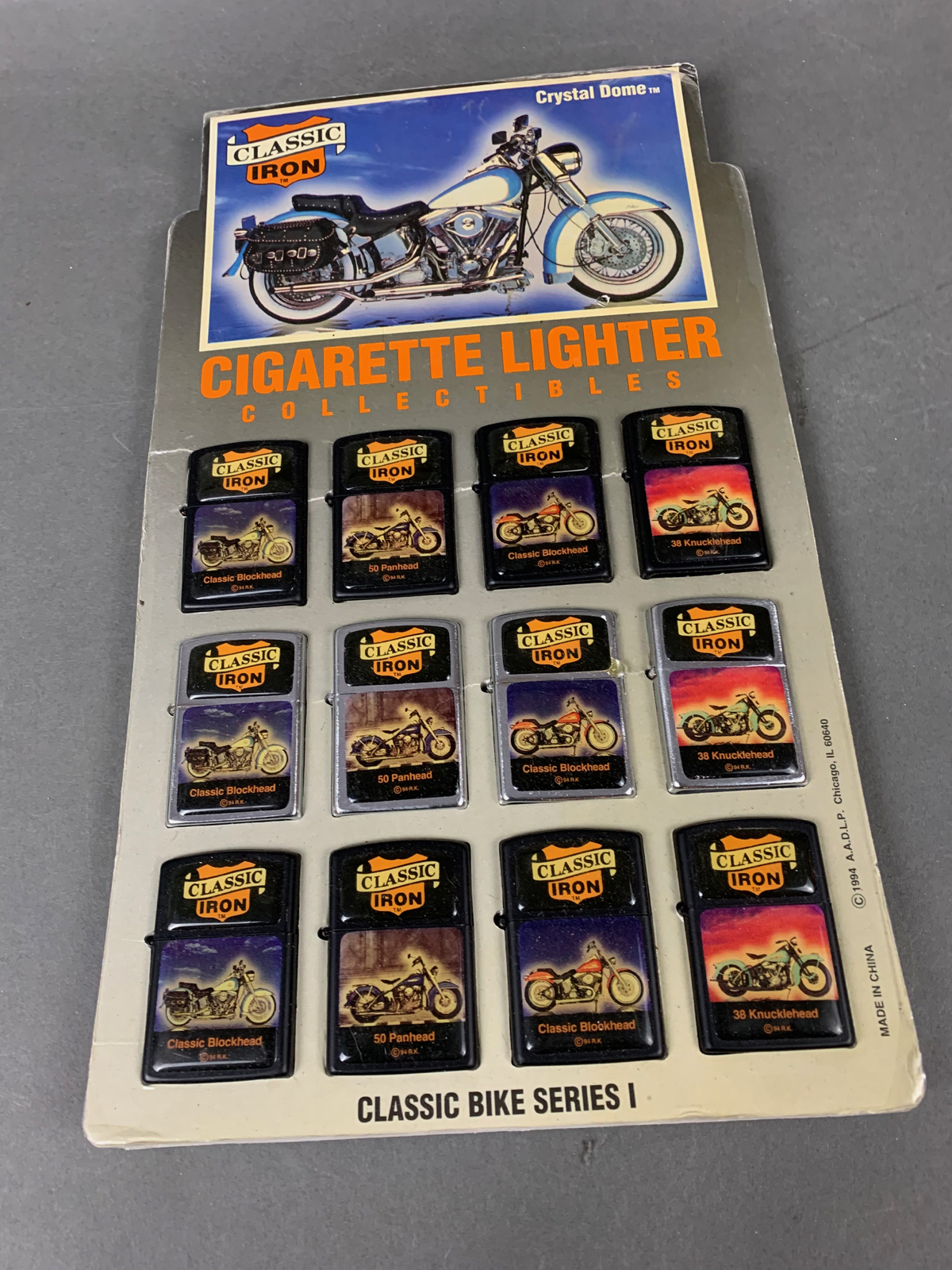 Harley Davidson Vintage Classic Iron Lighter display with New Lighters