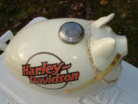 Real McCoy Harley Davidson cookie Jar MIB