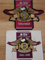 Harley Owners 15th Anniversay patch Sticker