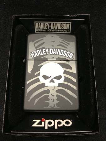 Harley-Davidson Black Matte Skull Zippo NIB