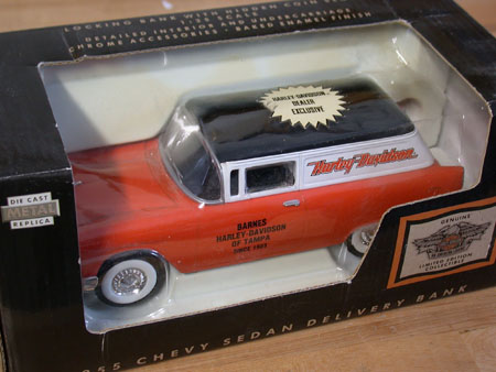 Tampa Harley Dealer 55 Chevy Coin bank