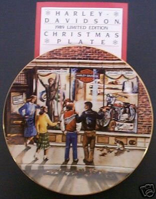 Harley Christmas Collector Plate 1989 NOS NEW