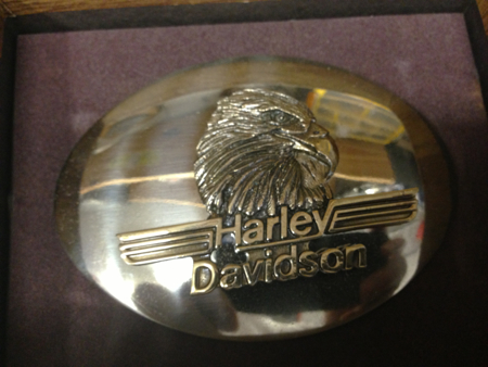 Harley Davidson 1982 Eagle Mirror Buckle NIB