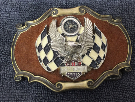 HD Racing Buckle on suede Background