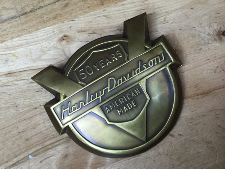 Harley Davidson Vintage 50th Badge NOS