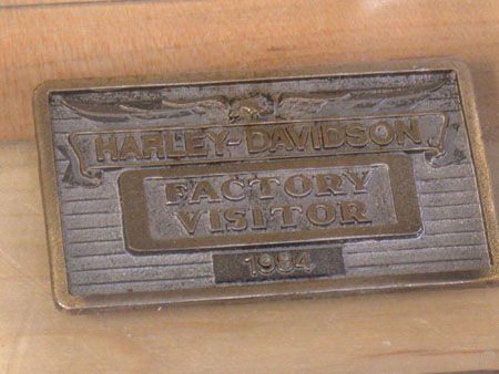 1984 Factory Visitor Medallion in Plexiglass