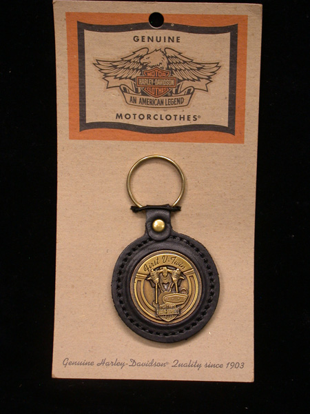 Vintage First v-Twin Leather Brass Key fob