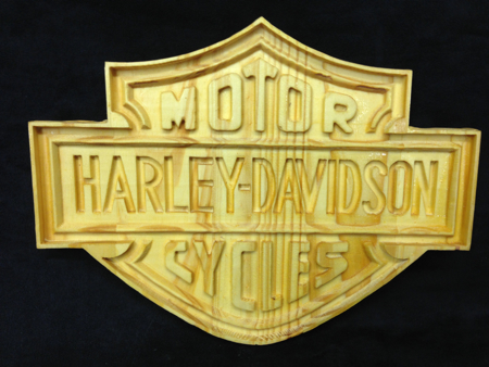 Harley Davidson Carved Sign