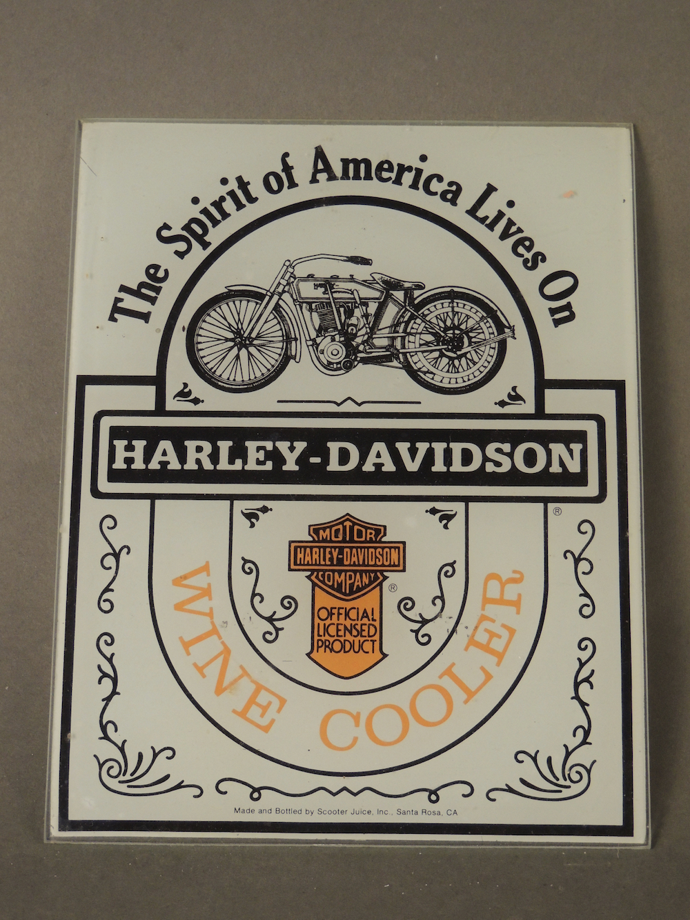Harley Davidson  Dealer Only Wine Cooler Glass Advertising