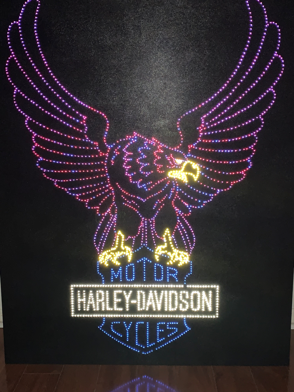 Harley-Davidson Dealer only Fiberoptic Sign leased to dealers in the 80\'s for one dollar
