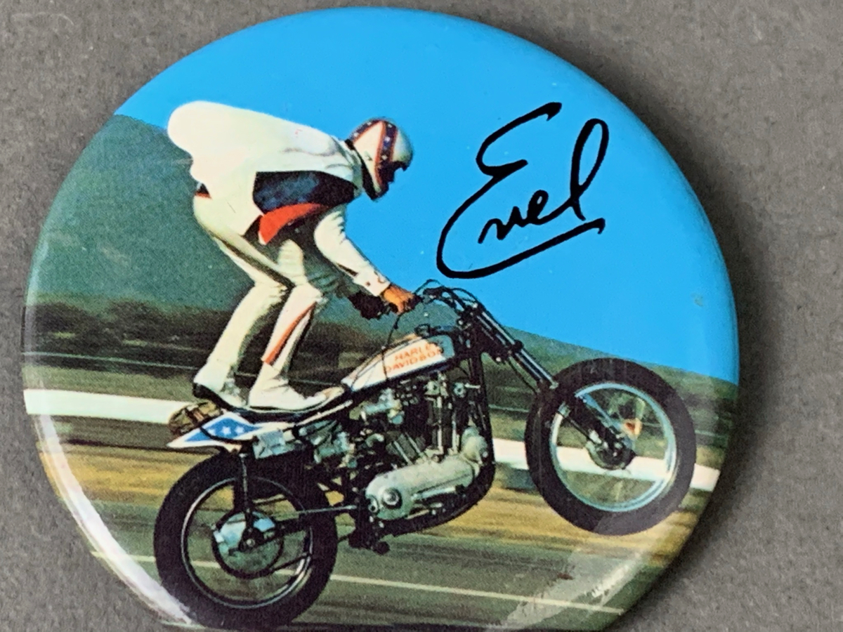 Evel Knievel Pin Back