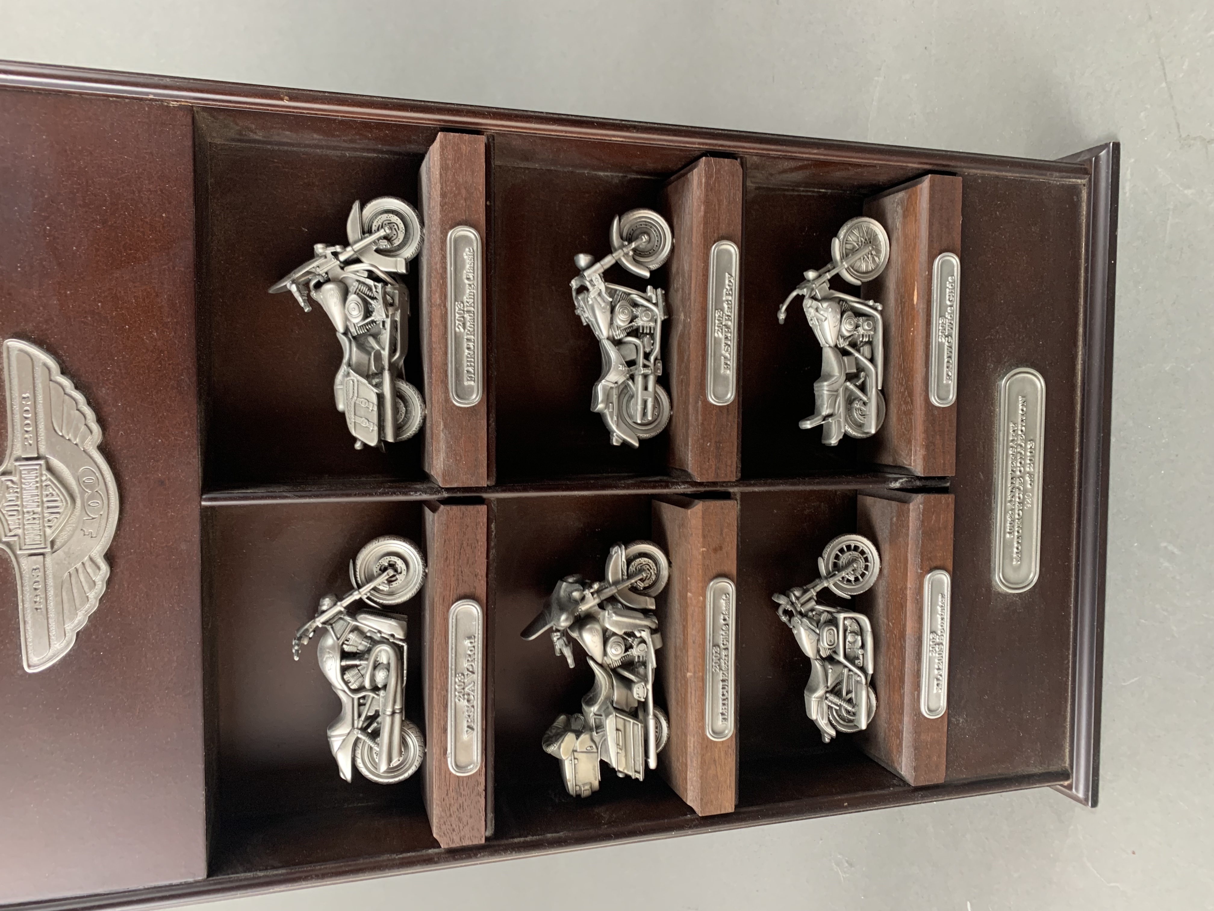 Harley-Davidson 100th Anniversary pewter bike collection Comes with COA