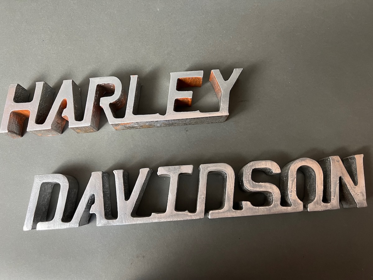 Harley Davidson Water jet Cut Steel Artwork