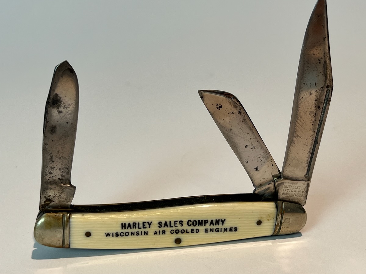 Vintage Knife Harley Sales Company Wisconsin Air cooled Engines