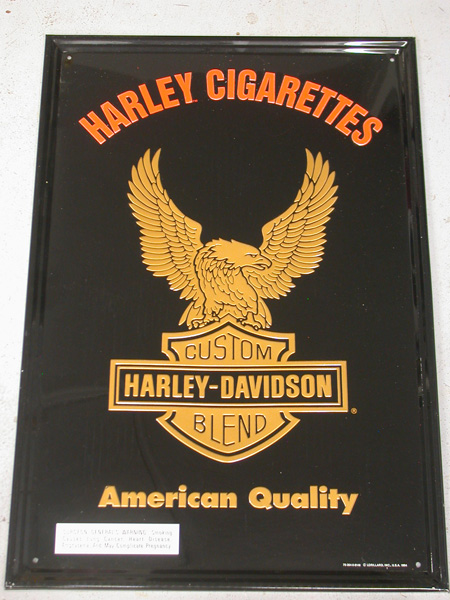 Harley Davidson Vintage Cigarette Sign (NEW)
