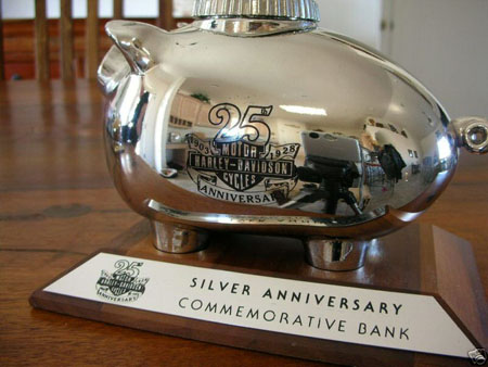 Harley Davidson 50th & 75th Anniversary Banks
