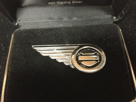 Harley Davidson Sterling Wing B&S Pin
