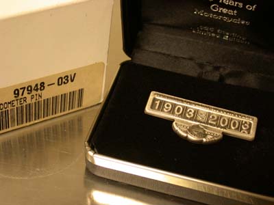 100th Sterling  Silver odometer Pin